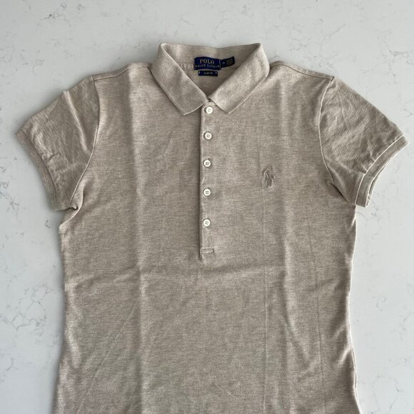 Polo by Ralph Lauren Women's Beige Polo Shirt - Picture 3 of 11